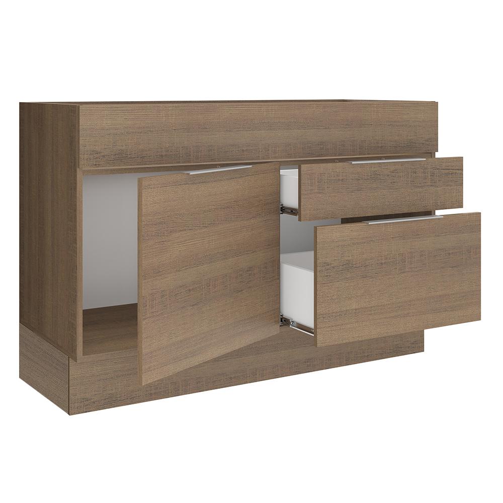 Balcão de Pia Madesa Stella 1 Porta e 2 Gavetas - Rustic