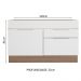 Balcão de Pia Madesa Stella 1 Porta e 2 Gavetas - Rustic/Branco