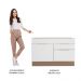 Balcão de Pia Madesa Stella 1 Porta e 2 Gavetas - Rustic/Branco