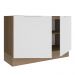 Balcão de Pia Madesa Stella 2 Portas - Rustic/Branco