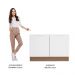 Balcão de Pia Madesa Stella 2 Portas - Rustic/Branco