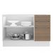 Balcão de Pia Madesa Stella 2 Portas e 3 Gavetas - Branco/Rustic