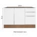 Balcão de Pia Madesa Stella 2 Portas e 3 Gavetas - Rustic/Branco