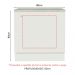 Balcão para Forno de Embutir 80 x 60 cm Com Tampo Branco Agata, Glamy, Stella Madesa