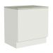 Balcão para Forno de Embutir 80 x 60 cm Com Tampo Branco Agata, Glamy, Stella Madesa