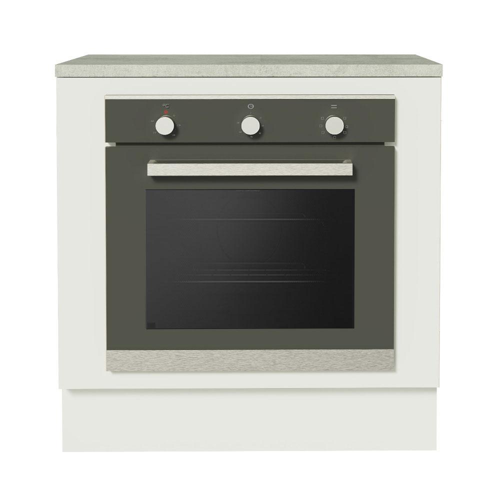 Balcão para Forno de Embutir 80 x 60 cm Com Tampo Branco Agata, Glamy, Stella Madesa