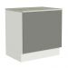 Balcão para Forno de Embutir 80 x 60 cm Com Tampo Branco/Cinza Agata Madesa