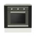 Balcão para Forno de Embutir 80 x 60 cm Com Tampo Branco/Preto Agata, Glamy Madesa