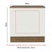 Balcão para Forno de Embutir 80 x 60 cm Com Tampo Rustic/Branco Agata, Glamy, Stella Madesa