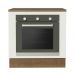Balcão para Forno de Embutir 80 x 60 cm Com Tampo Rustic/Branco Agata, Glamy, Stella Madesa