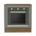 Balcão para Forno de Embutir 80 x 60 cm Com Tampo Rustic/Cinza Agata Madesa