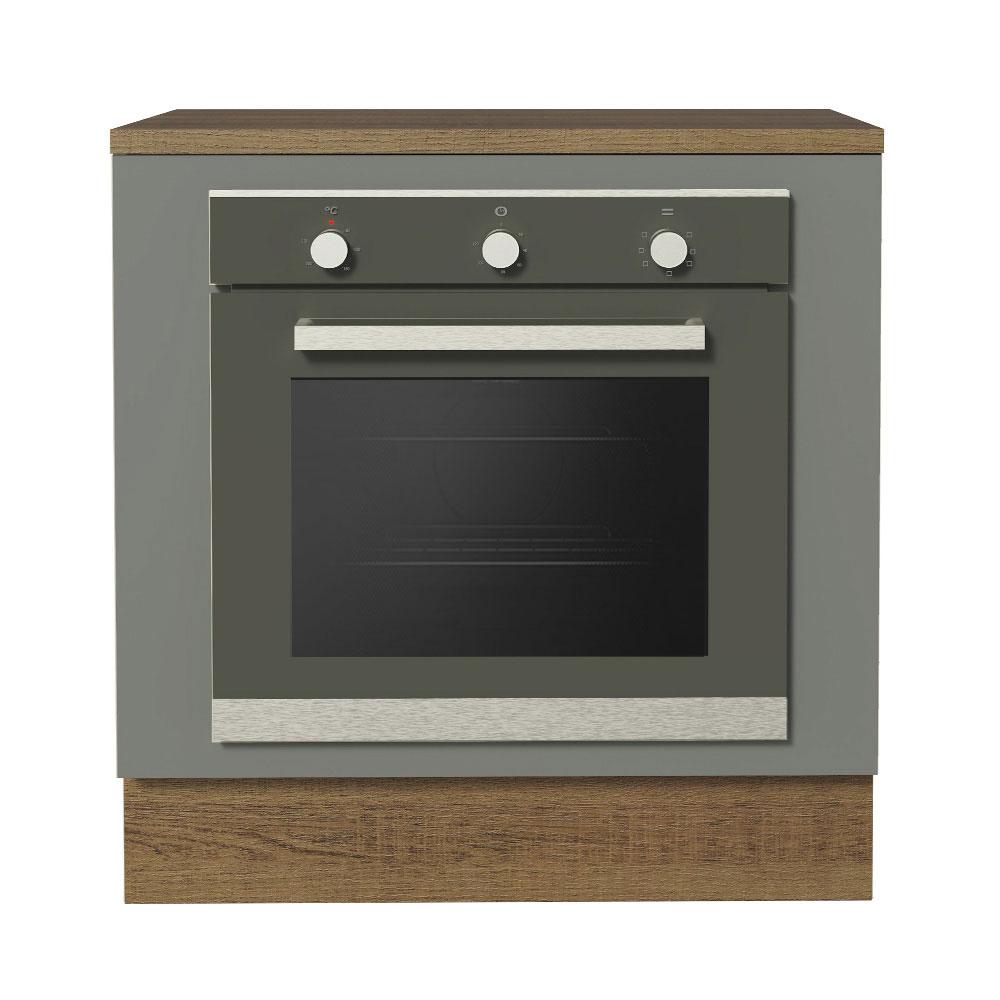 Balcão para Forno de Embutir 80 x 60 cm Com Tampo Rustic/Cinza Agata Madesa