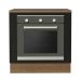 Balcão para Forno de Embutir 80 x 60 cm Com Tampo Rustic/Preto Agata, Glamy, Stella Madesa
