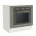 Balcão para Forno de Embutir 80 x 60 cm Sem Tampo Branco/Cinza Agata Madesa