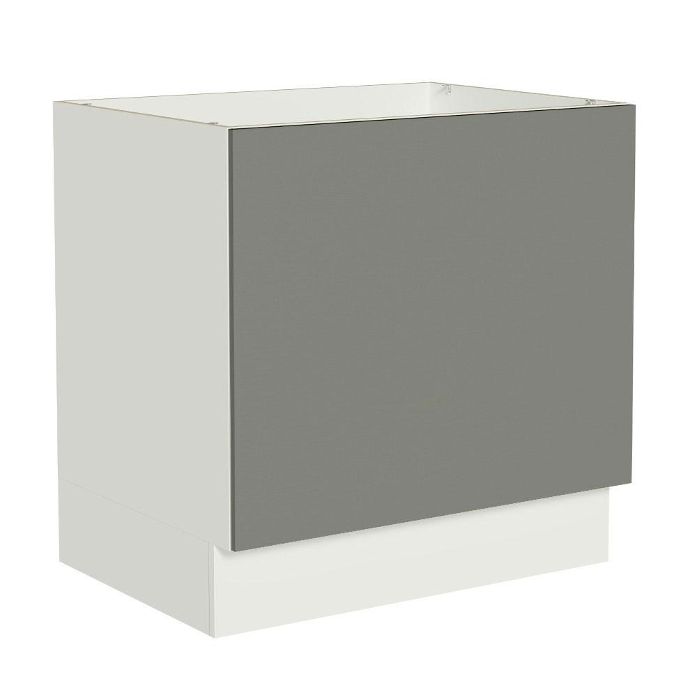 Balcão para Forno de Embutir 80 x 60 cm Sem Tampo Branco/Cinza Agata Madesa
