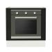 Balcão para Forno de Embutir 80 x 60 cm Sem Tampo Branco/Preto Agata, Glamy, Stella Madesa