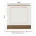 Balcão para Forno de Embutir 80 x 60 cm Sem Tampo Rustic/Branco Agata, Glamy, Stella Madesa