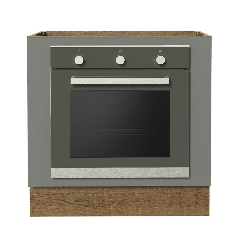 Balcão para Forno de Embutir 80 x 60 cm Sem Tampo Rustic/Cinza Agata Madesa