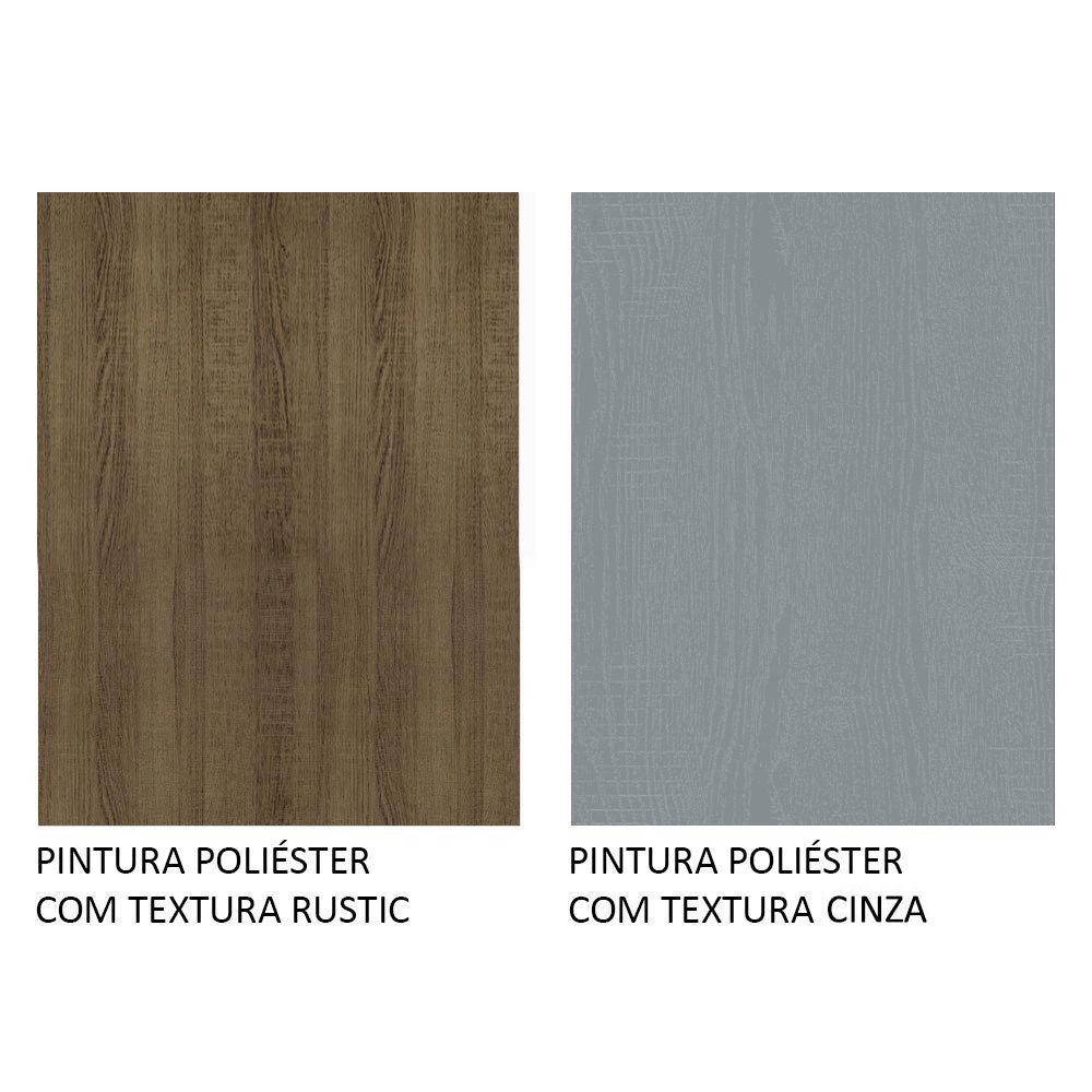 Balcão para Forno de Embutir 80 x 60 cm Sem Tampo Rustic/Cinza Agata Madesa
