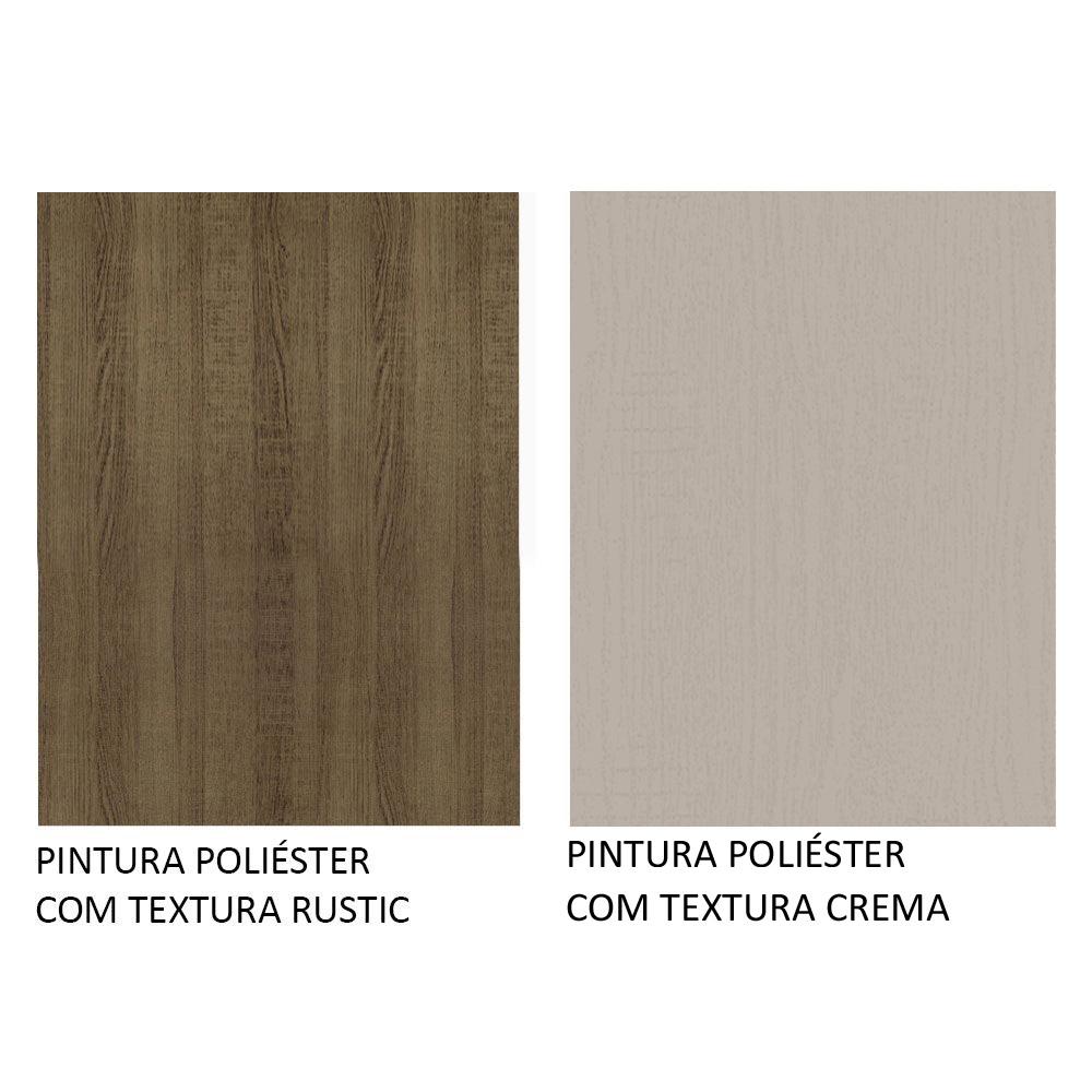 Balcão para Forno de Embutir 80 x 60 cm Sem Tampo Rustic/Crema Agata Madesa