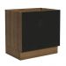 Balcão para Forno de Embutir 80 x 60 cm Sem Tampo Rustic/Preto Agata, Glamy, Stella Madesa