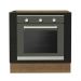 Balcão para Forno de Embutir 80 x 60 cm Sem Tampo Rustic/Preto Agata, Glamy, Stella Madesa