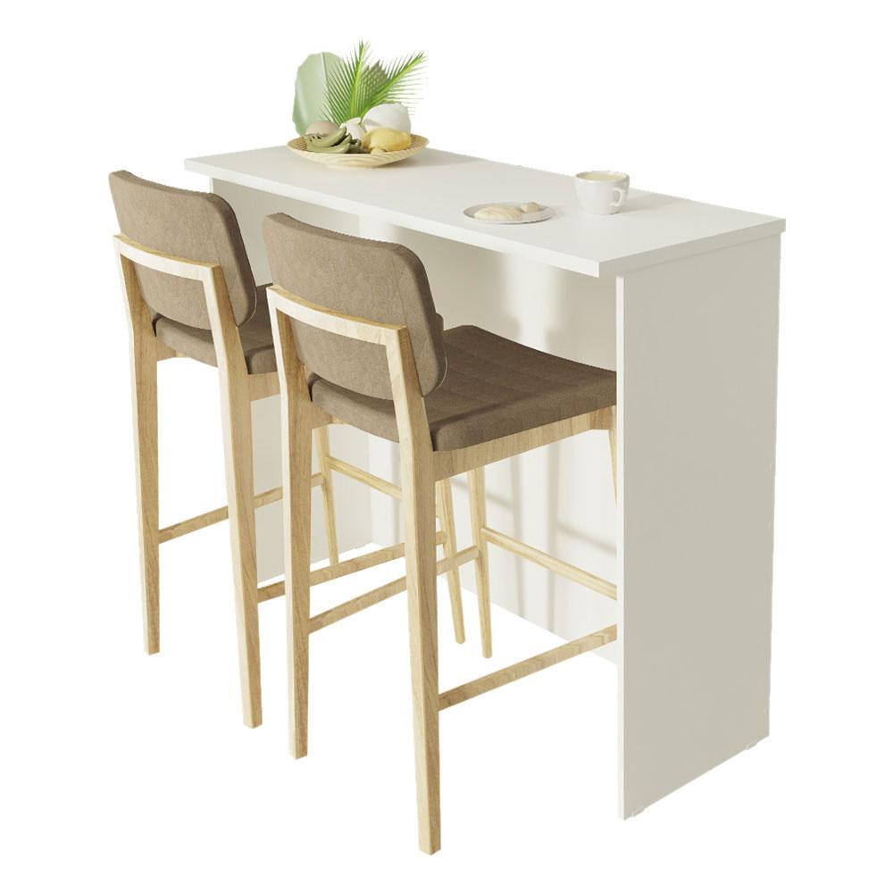 Bancada Ilha para Cozinha 120 cm Branco Madesa