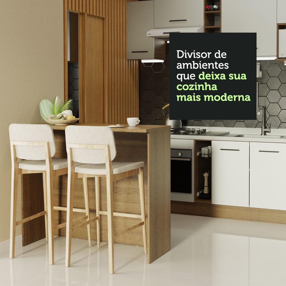 Bancada Ilha para Cozinha 120 cm Rustic Madesa