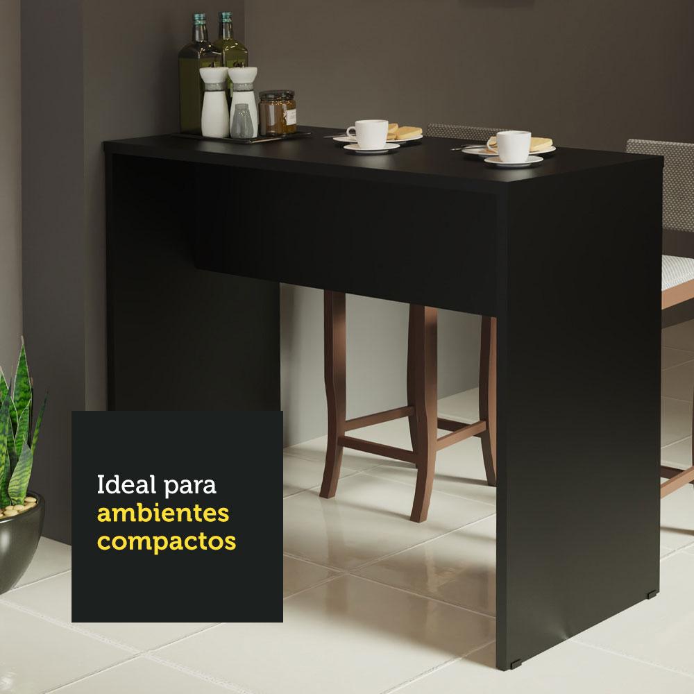 Bancada para Cozinha 115 cm Preto Reims Madesa
