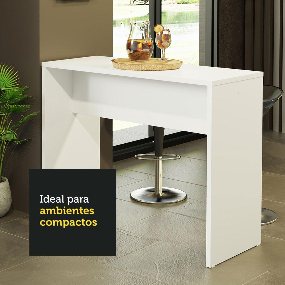 Bancada para Cozinha Lux Madesa 115 cm - Branco