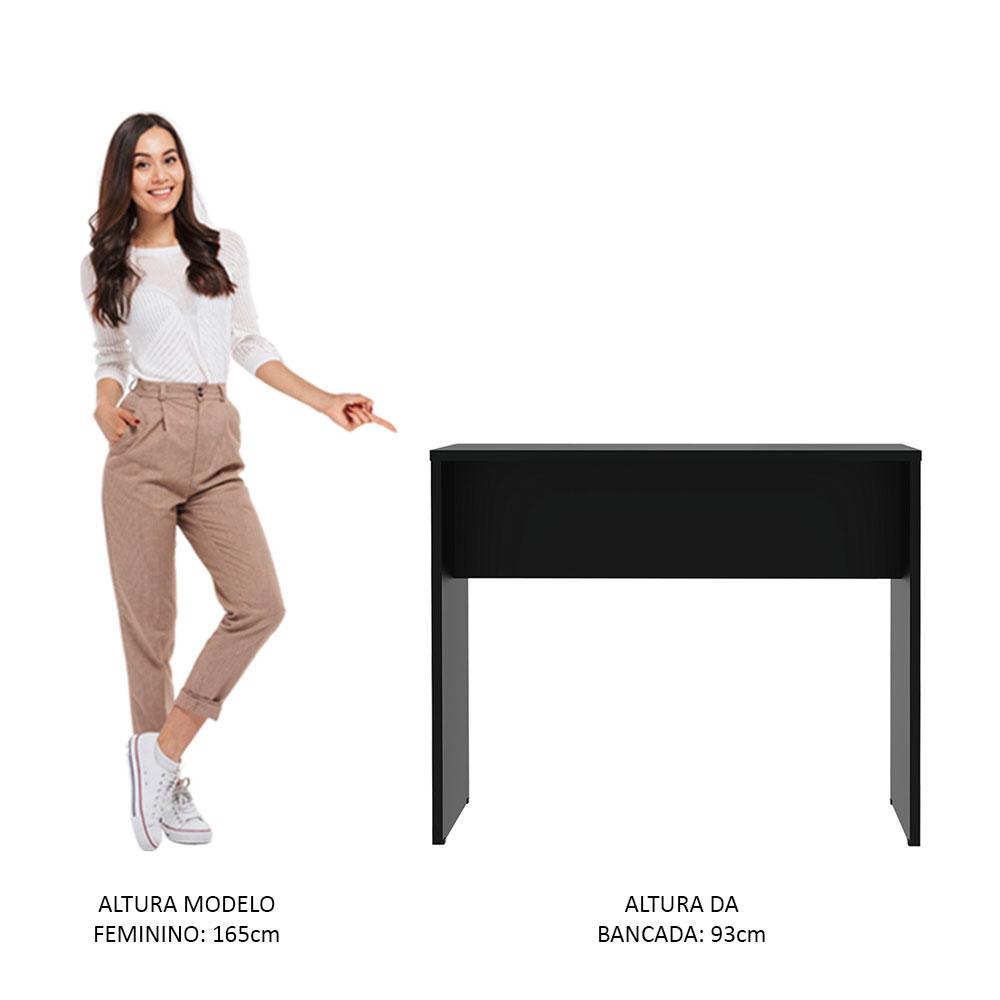 Bancada para Cozinha Madesa 115 cm - Preto