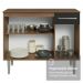 Buffet Aparador 105cm 3 Portas e 1 Gaveta Rustic/Preto Madesa