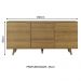 Buffet Aparador Madesa 7014 com 3 Gavetas e 2 Portas com Pés