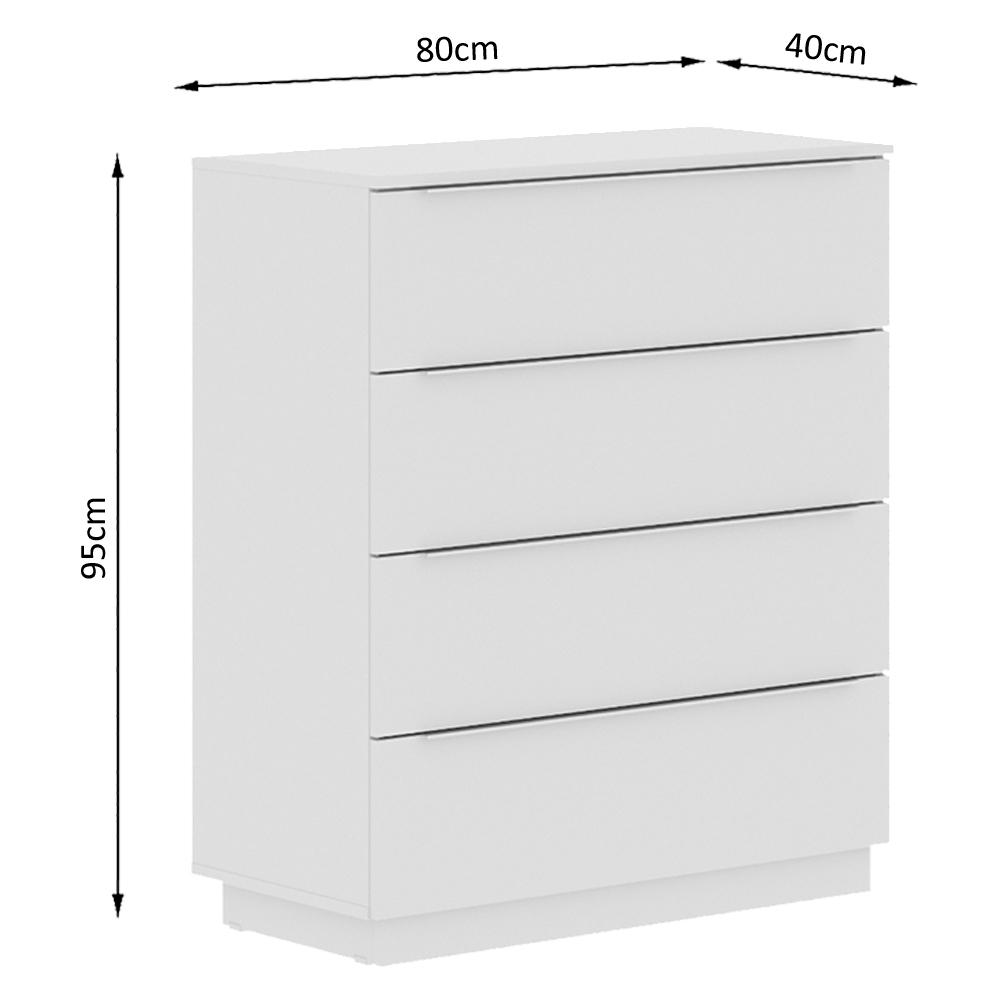 Cômoda Madesa 4 Gavetas - Branco