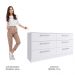 Cômoda Madesa Laura com 6 Gavetas - Branco