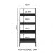 Conjunto Escritório Home Office com Mesa Industrial + Estante Escada Preto/Cinza Madesa