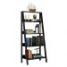 Conjunto Escritório Home Office com Mesa Industrial + Estante Escada Rustic/Preto Madesa