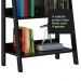 Conjunto Escritório Home Office com Mesa Industrial + Estante Escada Rustic/Preto Madesa