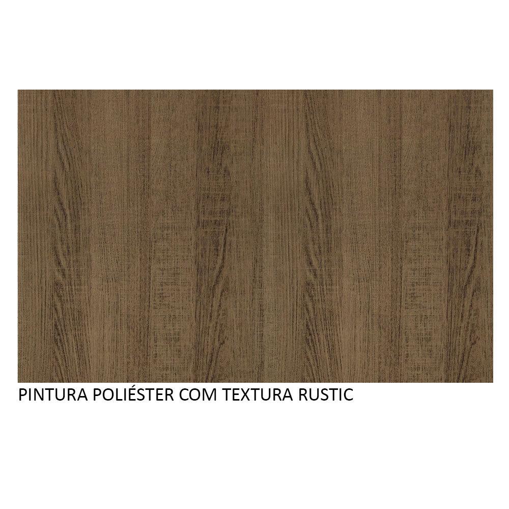 Conjunto Escritório Home Office com Mesa Industrial + Estante Preto/Rustic Madesa