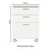 Conjunto Escritório Home Office com Mesa Industrial + Gaveteiro Branco/Cinza Madesa