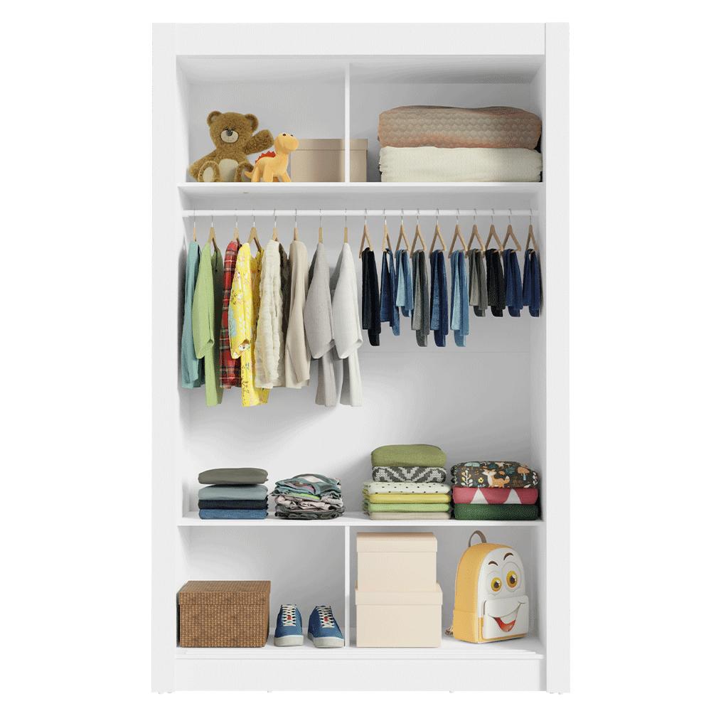 Conjunto Quarto Infantil com Guarda Roupa 2 Portas com Espelho e Cômoda Madesa​