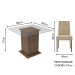Conjunto Sala de Janta Mesa Tampo de Vidro 2 Cadeiras Rustic/Imperial Ciça Madesa