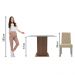 Conjunto Sala de Janta Mesa Tampo de Vidro 2 Cadeiras Rustic/Imperial Ciça Madesa