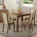 Conjunto Sala de Jantar Cíntia Madesa Mesa Tampo de Madeira com 4 Cadeiras - Rustic/Crema/Bege Marrom