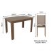 Conjunto Sala de Jantar Cíntia Madesa Mesa Tampo de Madeira com 4 Cadeiras - Rustic/Crema/Hibiscos