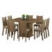 Conjunto Sala de Jantar Clarice Madesa Mesa Tampo de Madeira com 8 Cadeiras - Rustic/Pérola