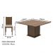 Conjunto Sala de Jantar Clarice Madesa Mesa Tampo de Madeira com 8 Cadeiras - Rustic/Pérola