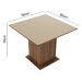 Conjunto Sala de Jantar Madesa Alana Mesa Tampo de Madeira com 4 Cadeiras - Rustic/Crema/Pérola