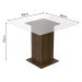 Conjunto Sala de Jantar Madesa Aline Mesa Tampo de Vidro com 4 Cadeiras - Rustic/Crema/Pérola