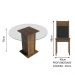Conjunto Sala de Jantar Madesa Ana Mesa Tampo de Vidro Redondo 4 Cadeiras - Rustic/Preto